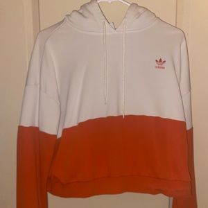 Adidas cropped hoodie jacket